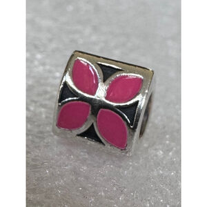 Authentic Pandora Sterling Silver FOUR PETALS FLOWER Pink Enamel #790437EN05